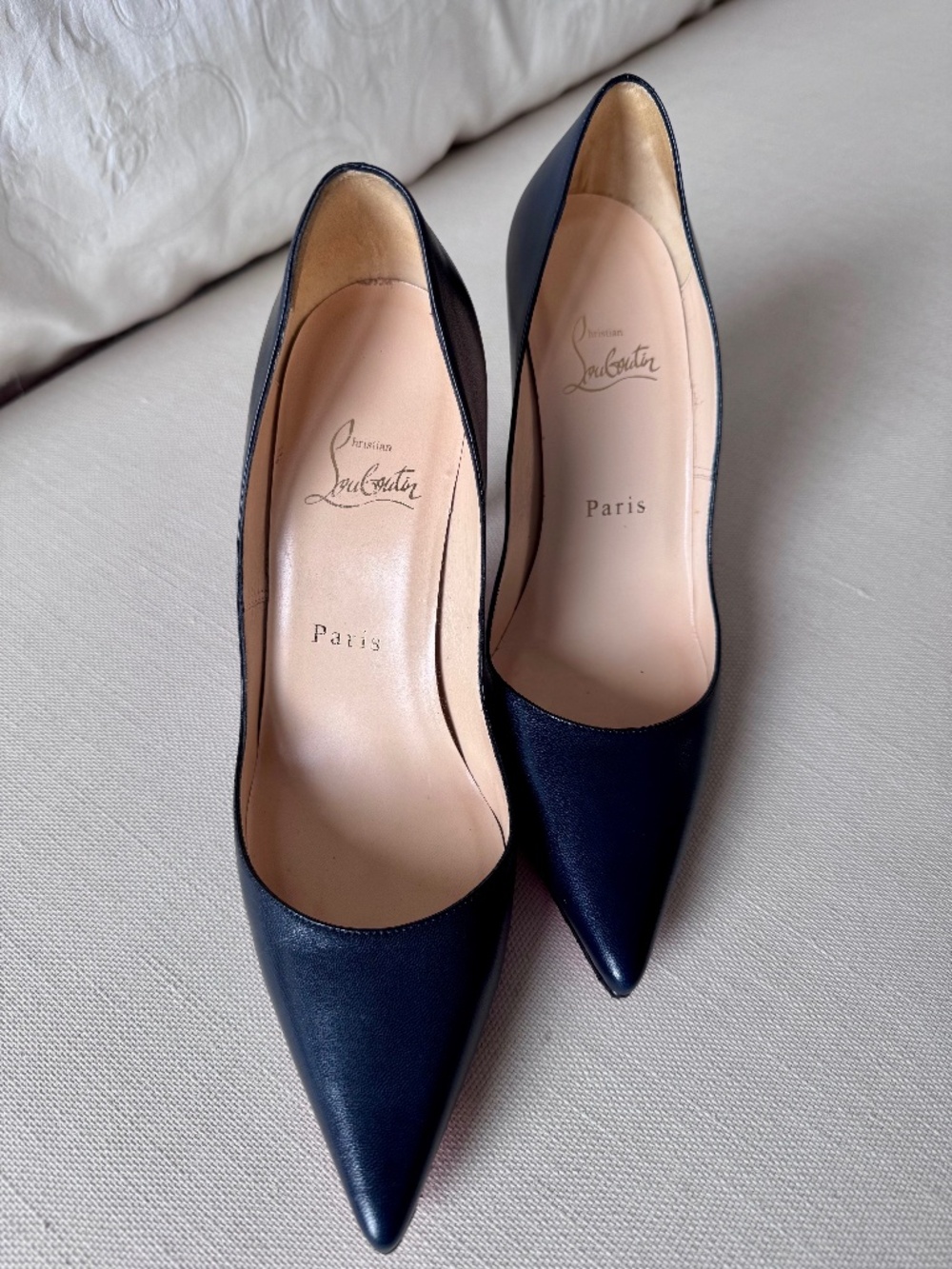 Navy Christian Louboutin pumps